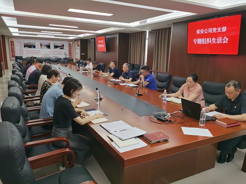 保安公司召開“喜迎二十大、再次戰(zhàn)高沙”專題組織生活會